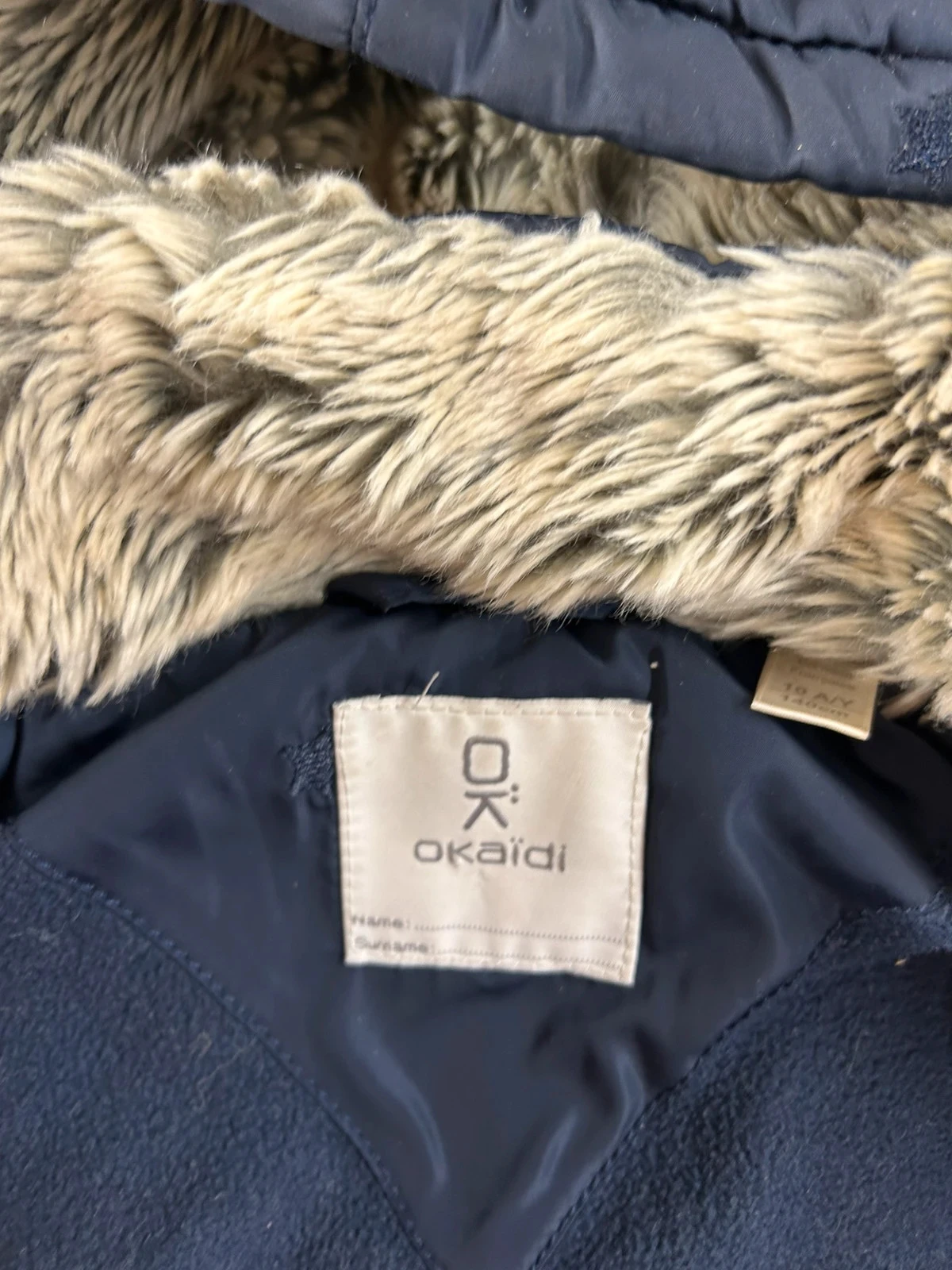 Navy blue Okaïdi puffer jacket size 10 years – photo 9